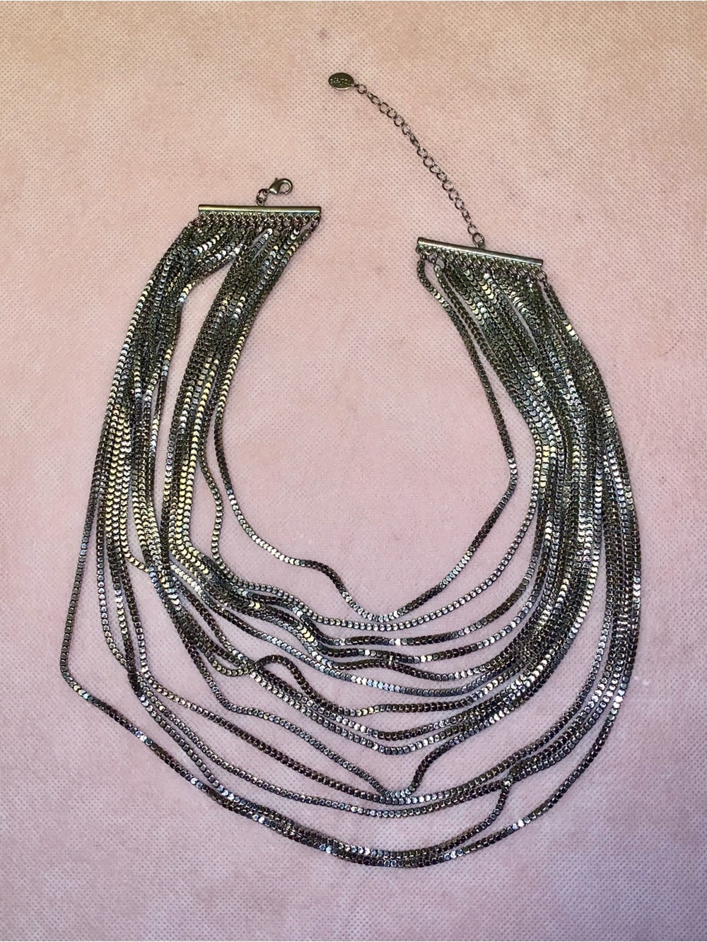 Claire’s Multi-Strand Silver-Tone Layered Necklace